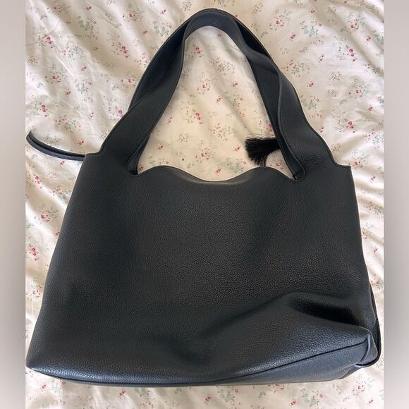 The Row Duplex Bag Black Pebble Leather EUC - Picture 2 of 16